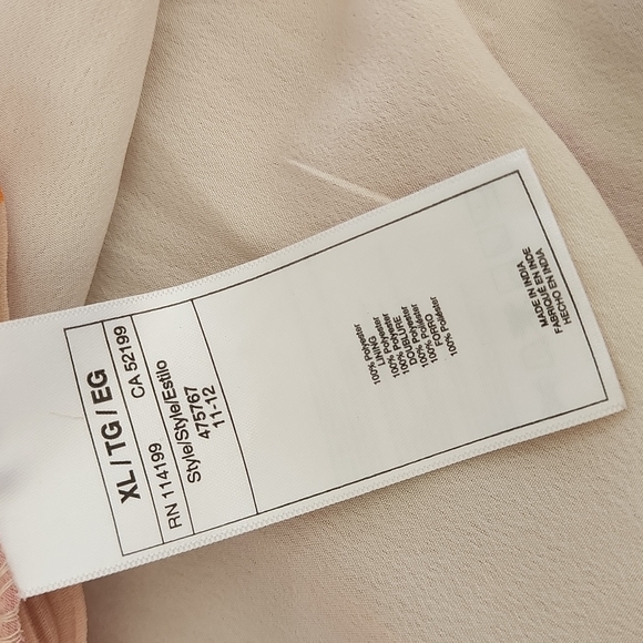 (XL) Roxy High Low Hem Romantic Bohemian Vacation Caribbean Ruffled Color Block - Picture 10 of 11